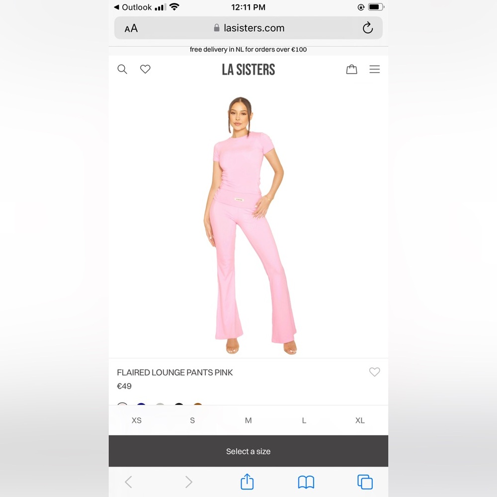 LA Sisters pink lounge pants